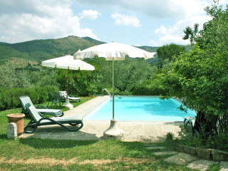 Casa vacanze pet friendly Val di Chiana con piscina e giardino recintato privato - Vista della piscina